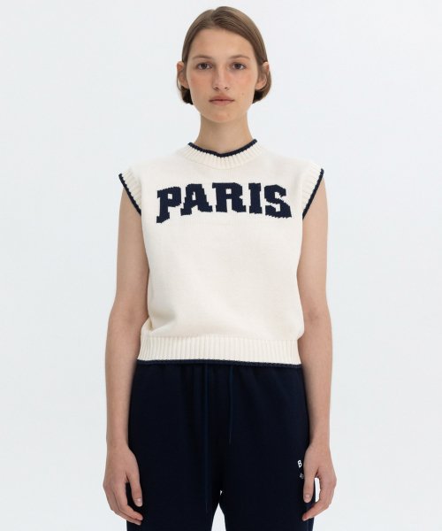 PARIS Логотип Жилет - IVORY