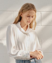 TWO FRILL SHIRT_WHITE