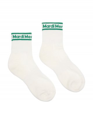마르디 메크르디 악티프(MARDI MERCREDI ACTIF) SHORT SOCKS_WHITE GREEN
