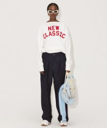 BOAT NECK NEW CLASSIC SWEATSHIRT WHITE