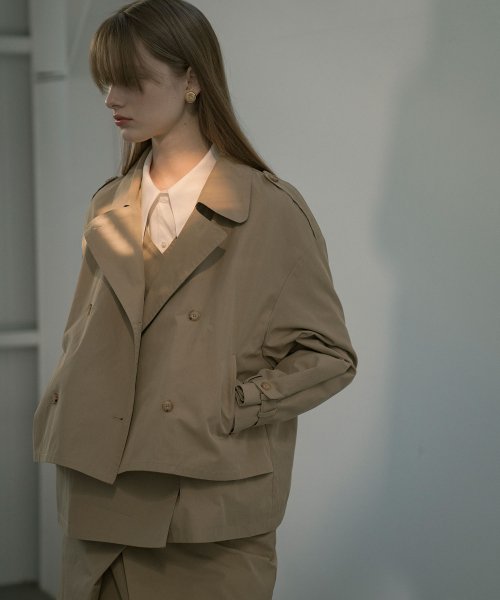 MUSINSA | SIYAZU SIOT4073 Layered Trench Coat_Beige