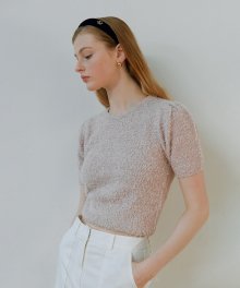 PUFF KNIT TOP PINK