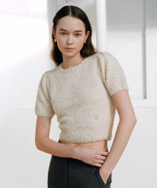PUFF KNIT TOP IVORY