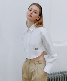 CROP COLLAR SHIRT WHITE