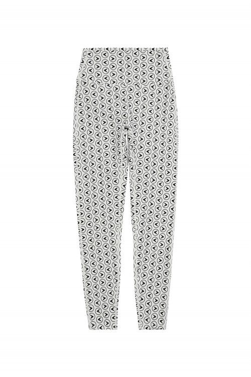 INTEREST Логотип DIGITAL PRINT LONG LEGGINGS_WHITE