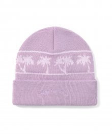 Palm Tree Beanie Purple