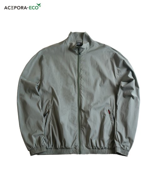 Куртка со сборками из нейлона жатки (Khaki)