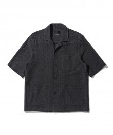 crochet pocket half sleeve shirt_CLSAM23002GYD