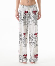 Gwen Collage Lowrise Pants White