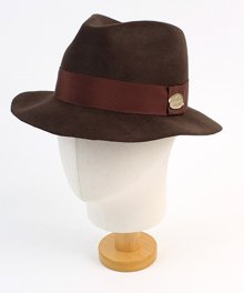 Edgecut Brown Wool Fedora 울페도라