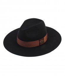 Brown Line Black Wool Fedora 울페도라