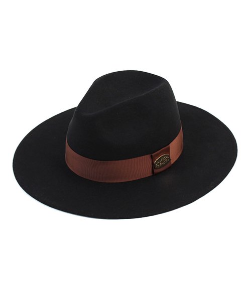 유니버셜 케미스트리 Brown Line Black Wool Fedora 울페도라