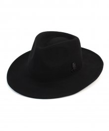 V Wire Black Wool Fedora 울페도라