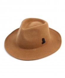 V Wire Beige Wool Fedora 울페도라