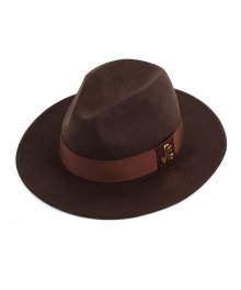 Basic Line Brown Wool Fedora 울페도라