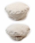 Belted Ivory Tweed Beret 트위드 베레모