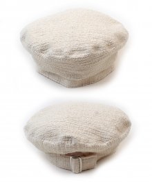 Belted Ivory Tweed Beret 트위드 베레모