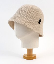 Simple Beige Knit Bucket Hat 니트버킷햇