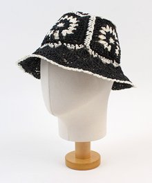 Sunflower Texture Wire Black Bucket Hat 버킷햇