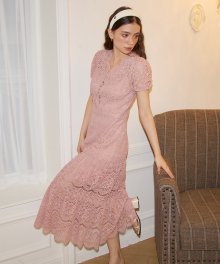 Lace Long Dress_ Pink