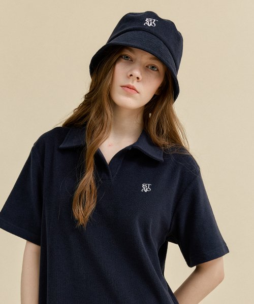 스튜디오앤파르크(STUDIO&PARC) (UNI) Guadeloupe Terry Bucket Hat_Navy - 사이즈 & 후기 | 무신사