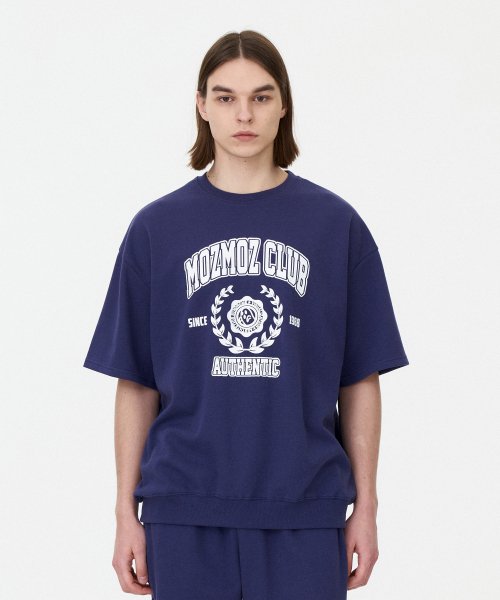 Оверсайз свитшот Laurel с коротким рукавом navy