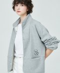 SNAP SWEAT JACKET MELANGE GREY