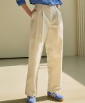 시야쥬(SIYAZU) SIPT7068 Two tuck wide chino pants_Ivory