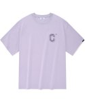 커버낫(COVERNAT) 드로잉 C 로고 자수 티셔츠 라벤더