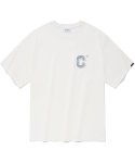 커버낫(COVERNAT) 드로잉 C 로고 자수 티셔츠 화이트