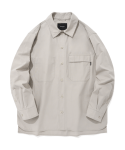 커버낫(COVERNAT) 오버핏 플랩 포켓 셔츠 자켓 베이지