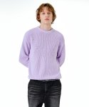 아워스코프(OURSCOPE) Decal Twist Punching Knit (Light Purple)