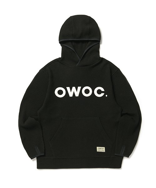 오더블유오씨(OWOC) 와플 텍스쳐 로고 후디(BLACK) - 사이즈 & 후기 | 무신사