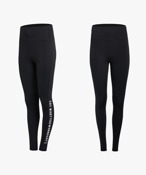 Женские леггинсы SWUWS с боковым логотипом SPIPCNFL391WBLK