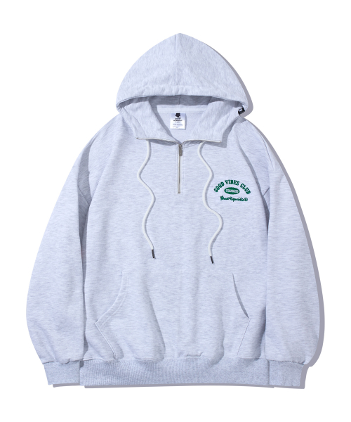 Оверсайз худи CLUB Ivy на молнии GHT-474