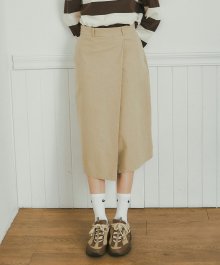 P3142 Pigment wrap skirt_Beige