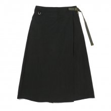 PACKABLE BELTED WRAP SKIRT PANTS BLACK_FP2KS10F