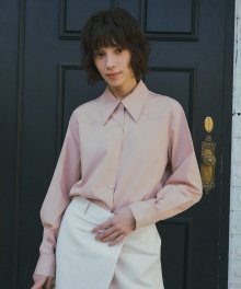 A3441 Retro Western shirt_Dusty rose pink