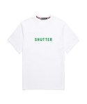 셔터(SHUTTER) FONT LOGO 반팔 티셔츠 (SRTS201) 화이트_그린