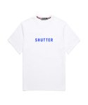 셔터(SHUTTER) FONT LOGO 반팔 티셔츠 (SRTS201) 화이트_블루