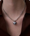 먼데이에디션(MONDAY EDITION) Gray Heart-Shaped Pearl Necklace
