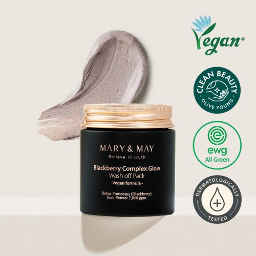 마리엔메이(MARY&MAY) 비건 블랙베리 콤플렉스 글로우 워시오프팩 125g - 29,500 | 무신사 스토어
