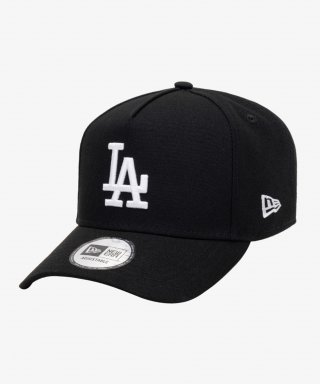 뉴에라(NEW ERA) MLB 베이직 LA 다저스 K프레임 볼캡 화이트 온 블랙