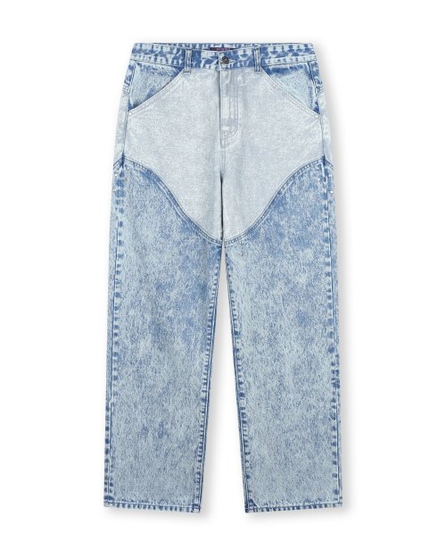 STUDED WESTERN JEAN ACID WASHED