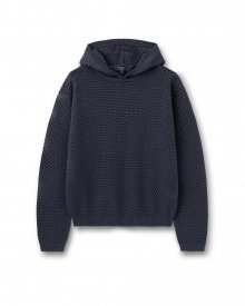 PUNCHING NET HOODED KNIT VIOLET GREY