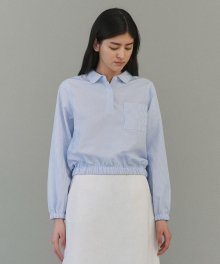 Vie banding blouse (Blue stripe)