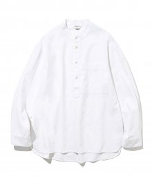 linen pocket pullover shirts white