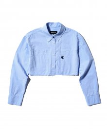 Signature cutting crop shirt - SKY BLUE