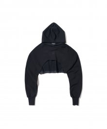 Signature bolero hoodie - BLACK