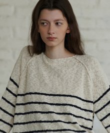 Soft cotton loose Knit (stripe)